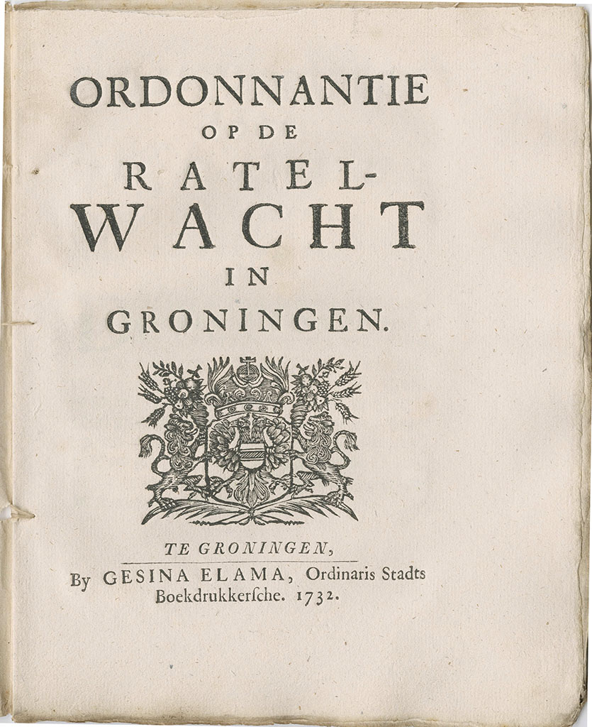 Ordonnantie op de ratelwacht in Groningen, 1732